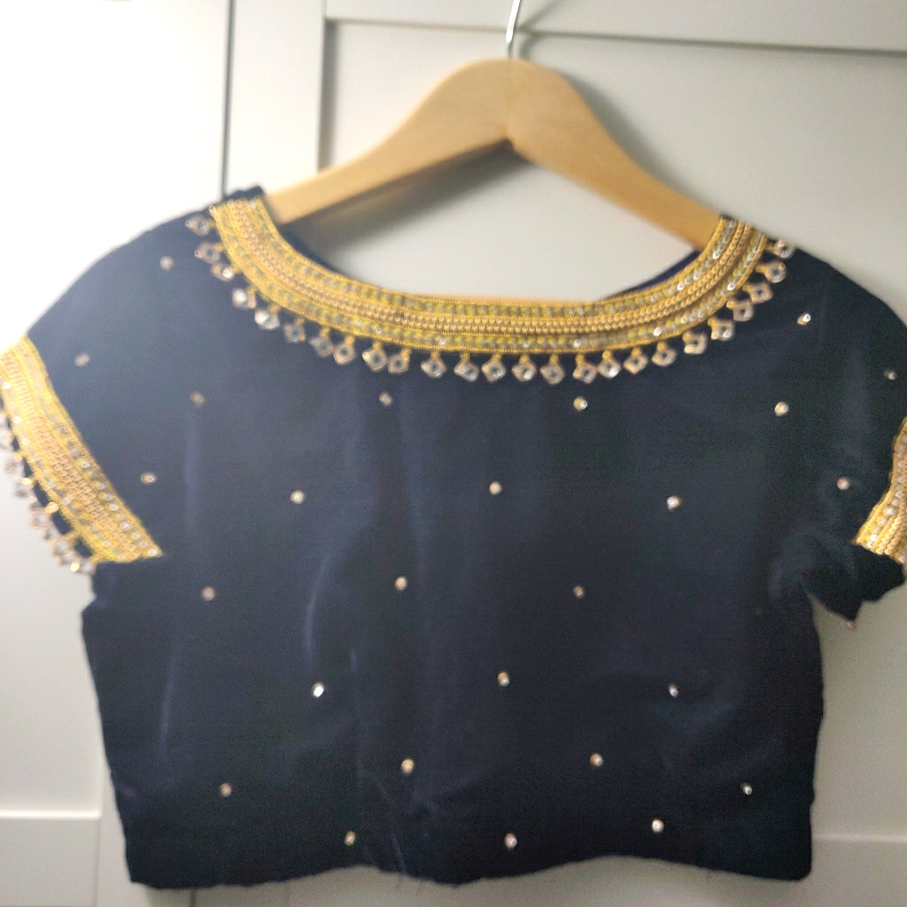 Brand New Diamond Handwork Velvet Blouse